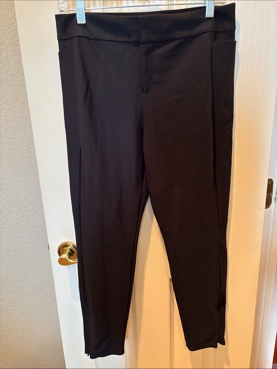 Athleta Pants - Athleta Stellar Tight Pant 8P Black High Rise Ankle Slit Ponte Leggings Petite 8